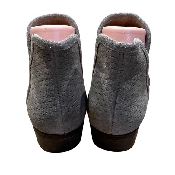 Lucky Brand Baley Boot Grey/Brown SMALL RED STAIN Women's Size 7.5 GUC - Picture 5 of 9
